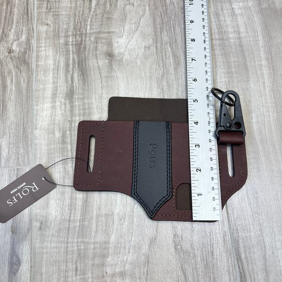 Rolfs Multitool Brown Sheath for Belt, Leather EDC Pocket Organizer for Men - Picture 10 of 11
